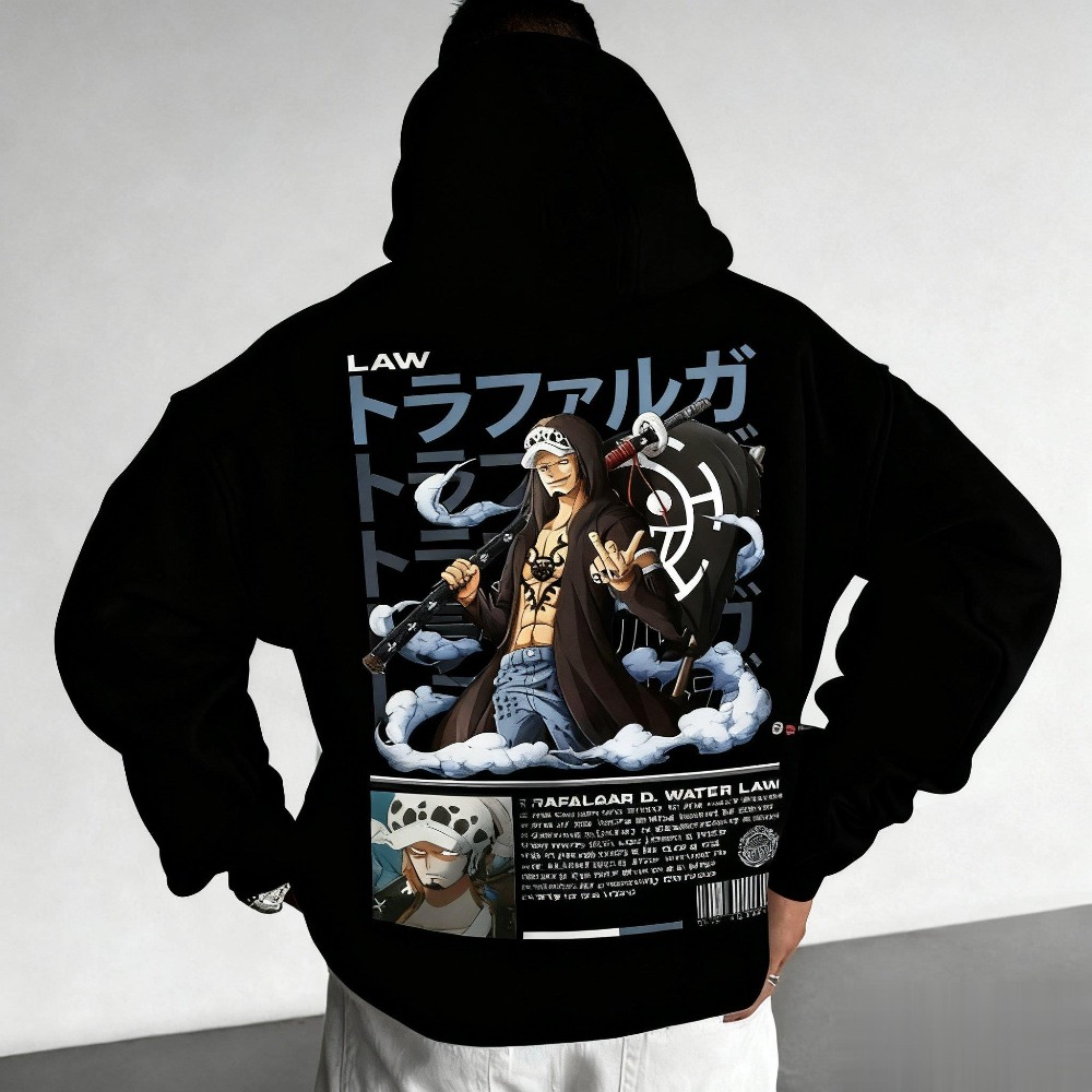 Anime Merchandise Store Japan - Trafalgar Law One Piece Hoodie Anime