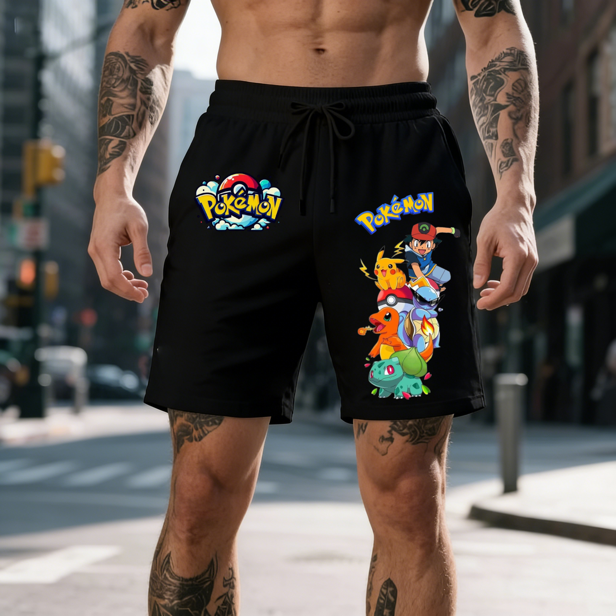 Anime Merchandise Store Japan - New Pokemon Anime Graphic Shorts Men's