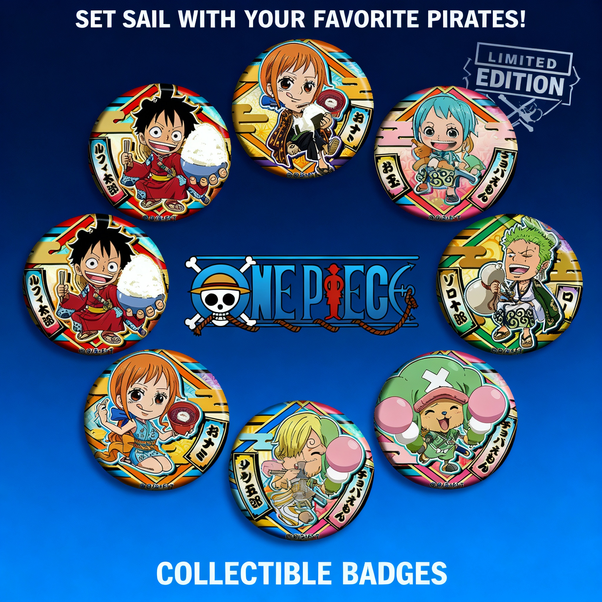 Anime Cosplay Merchandise - ONEPIECE Anime Badge Pin Luffy Pendant