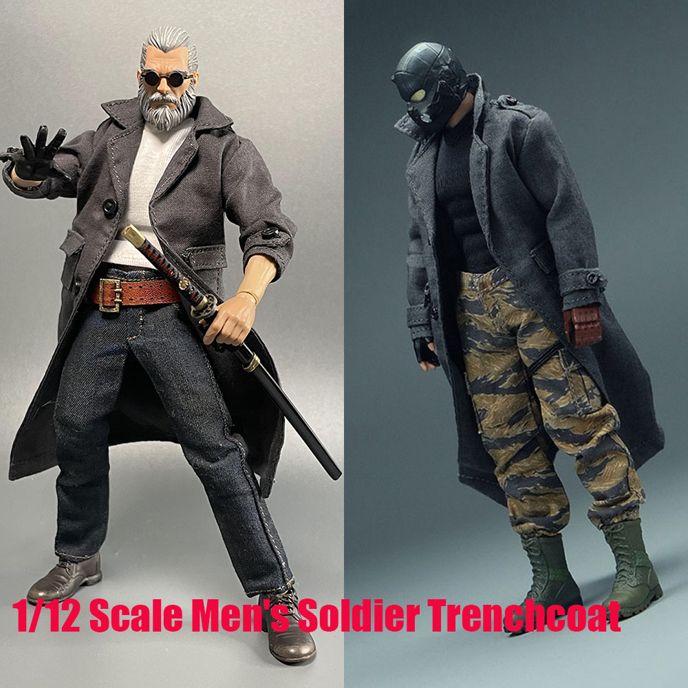 Windbreaker Anime Merchandise - 3 Color 1/12 Male Soldier Overcoat