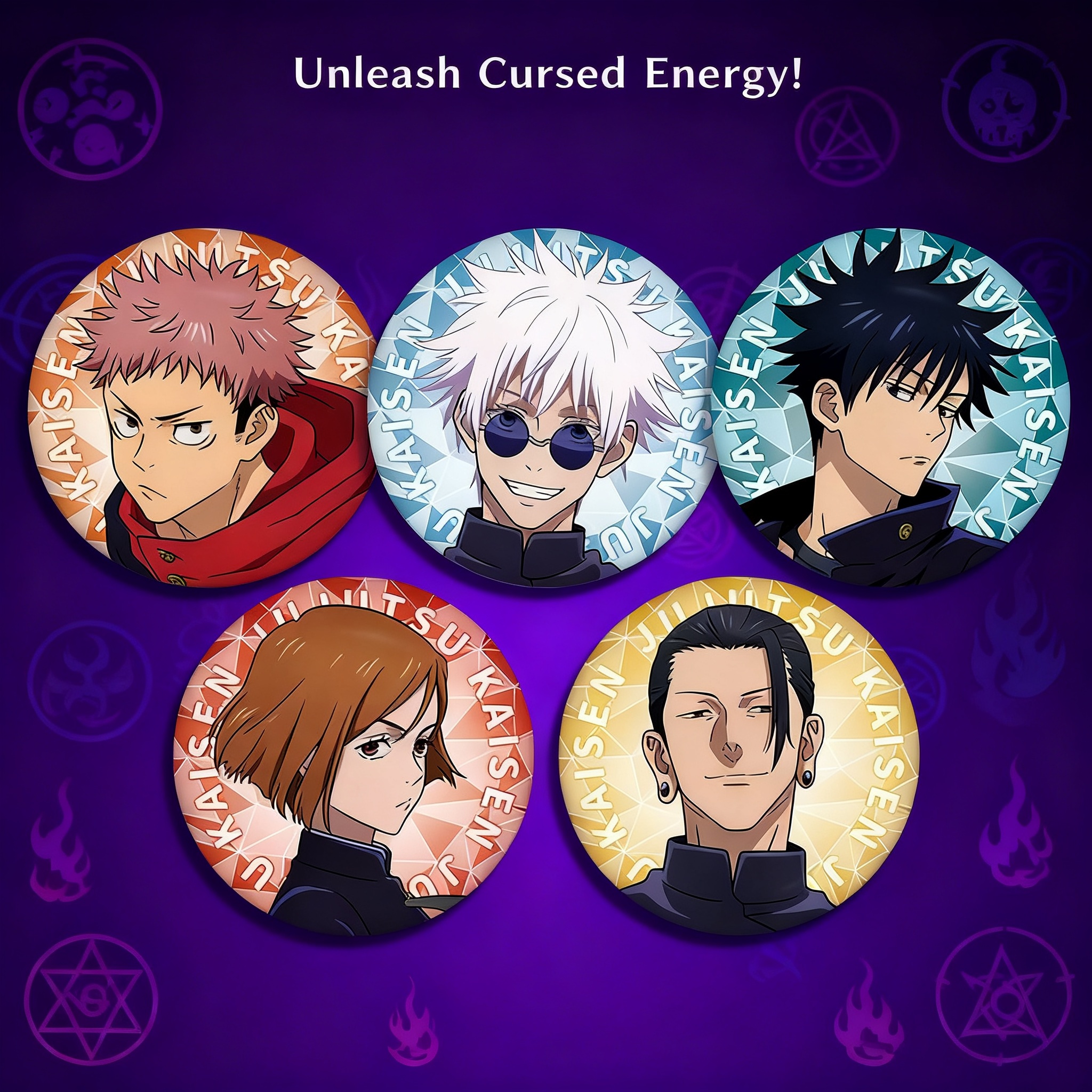 Anime Badge Jujutsu Kaisen 58  - Anime Cosplay Merchandise ulasan dan harga