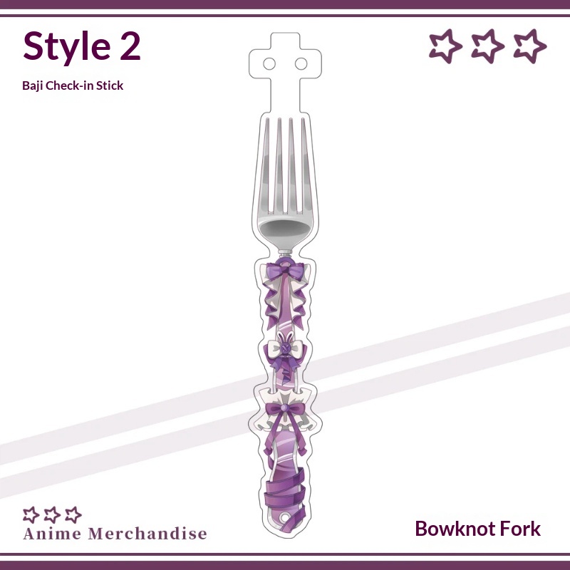 Anime Acrylic Bowknot Fork Sha - Anime Cosplay Merchandise ulasan dan harga