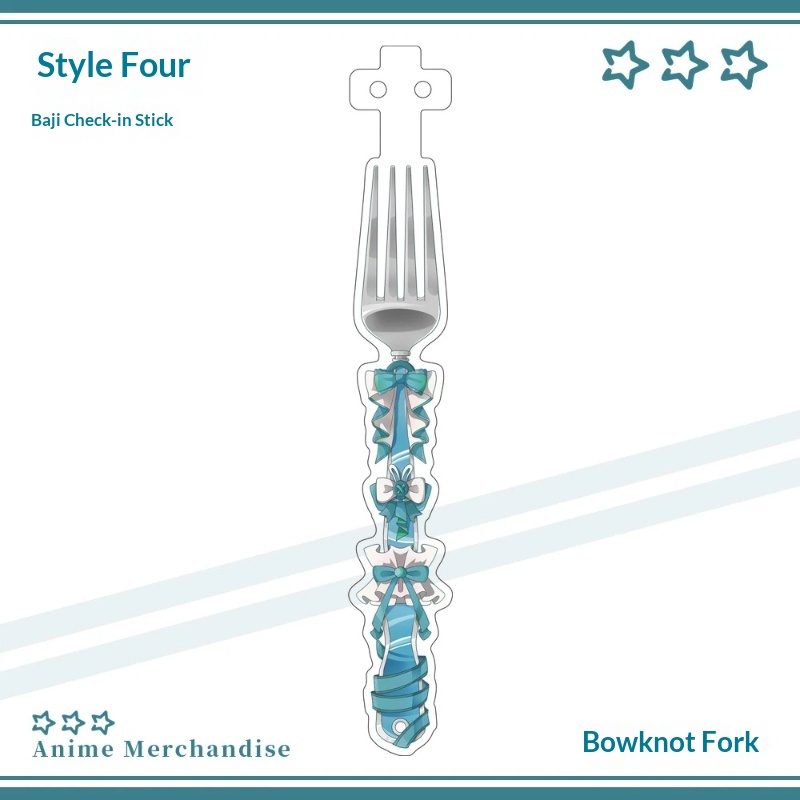 Anime Acrylic Bowknot Fork Sha - Anime Cosplay Merchandise ulasan dan harga