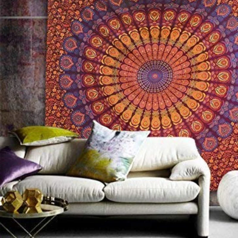 Hippie Mandala Tapestrys India - Wall Scroll Tapestry ulasan dan harga