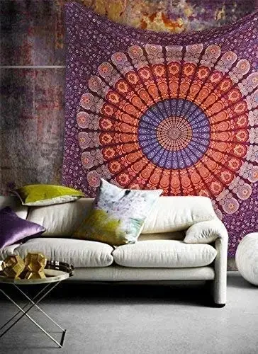 Hippie Mandala Tapestrys India - Wall Scroll Tapestry ulasan dan harga