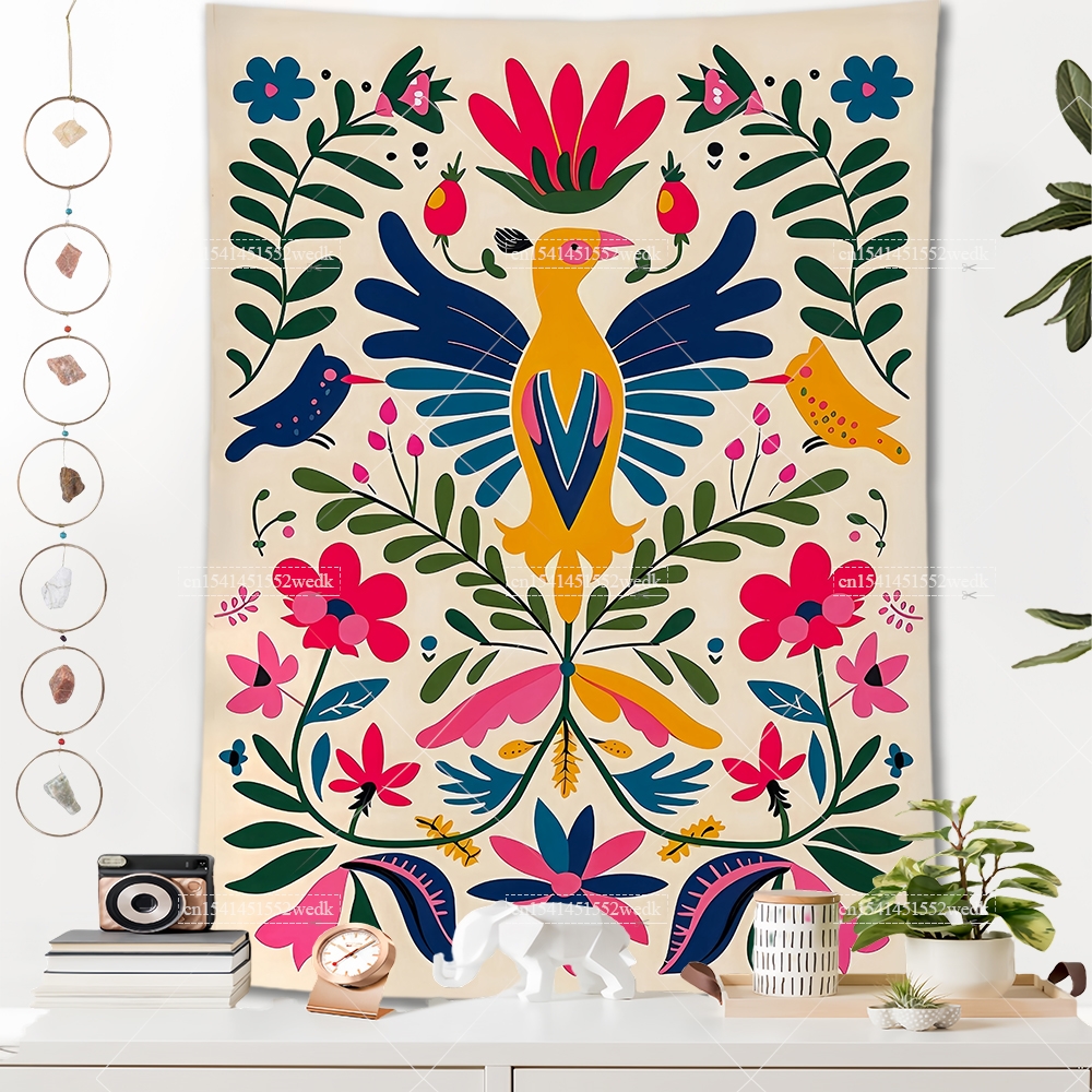 Boho Vintage Mexican Flowers T - Wall Scroll Tapestry ulasan dan harga