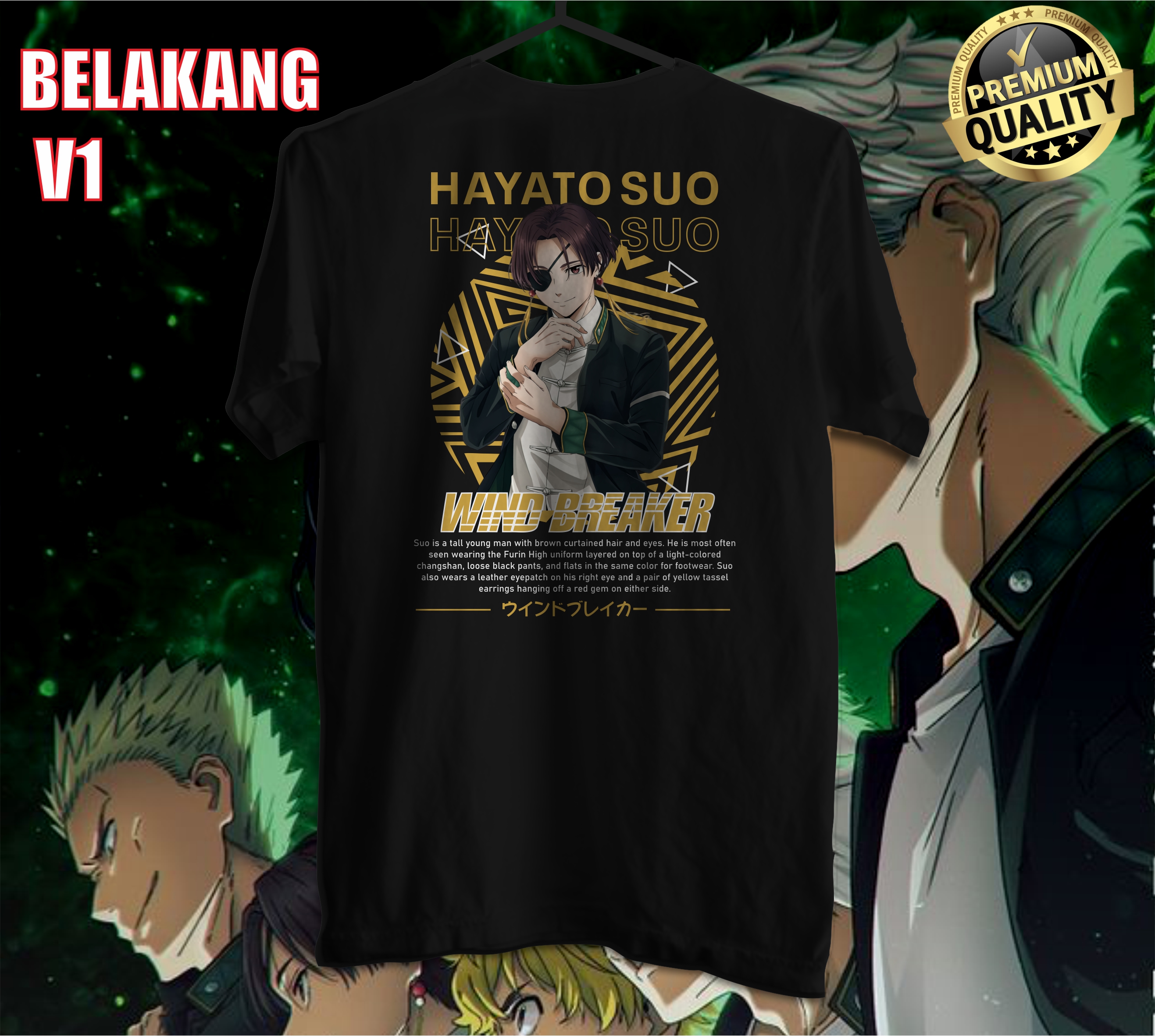 Kaos Tshirt Baju Anime Wind Br - Windbreaker Anime Merchandise ulasan dan harga