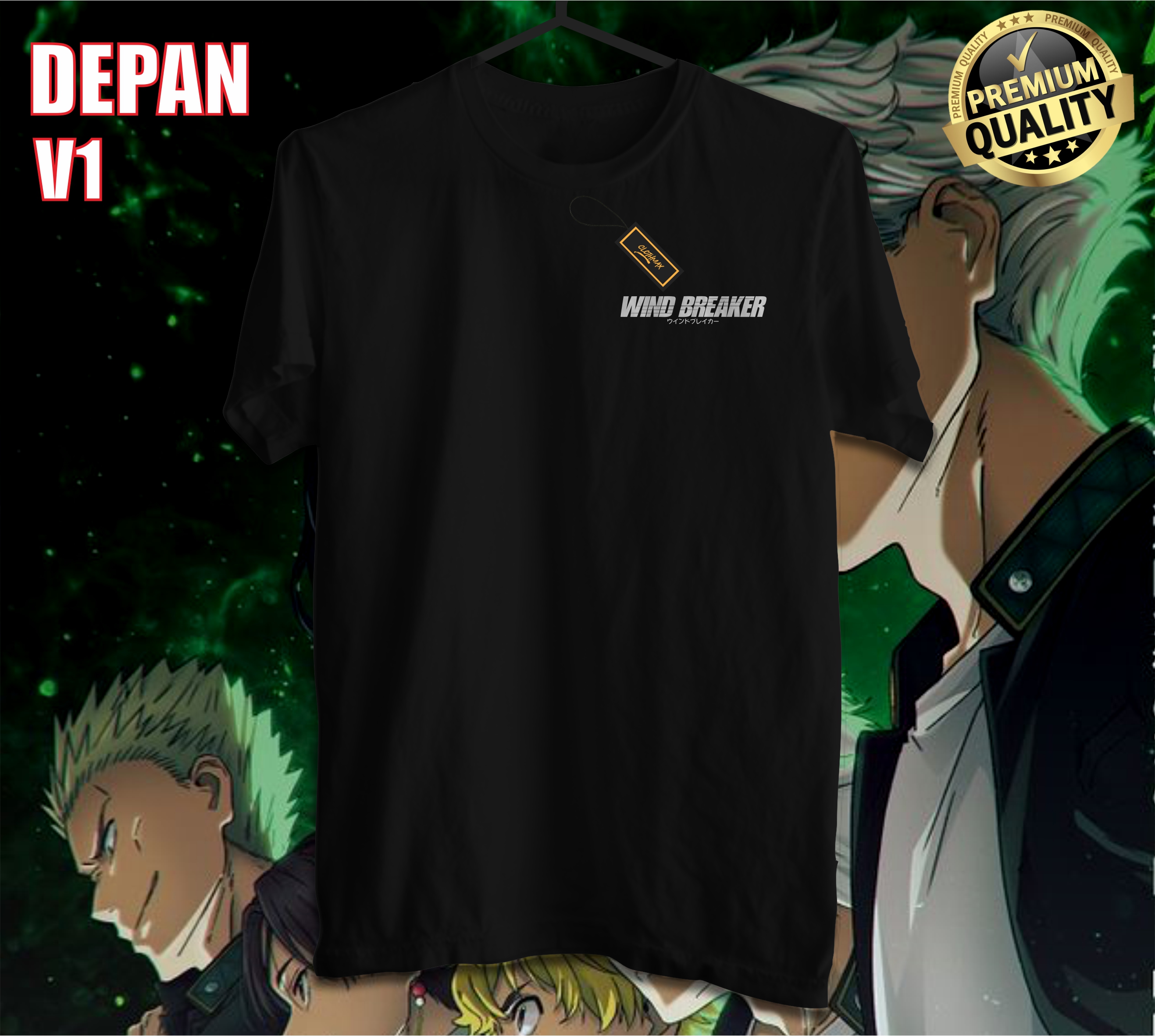 Kaos Tshirt Baju Anime Wind Br - Windbreaker Anime Merchandise ulasan dan harga