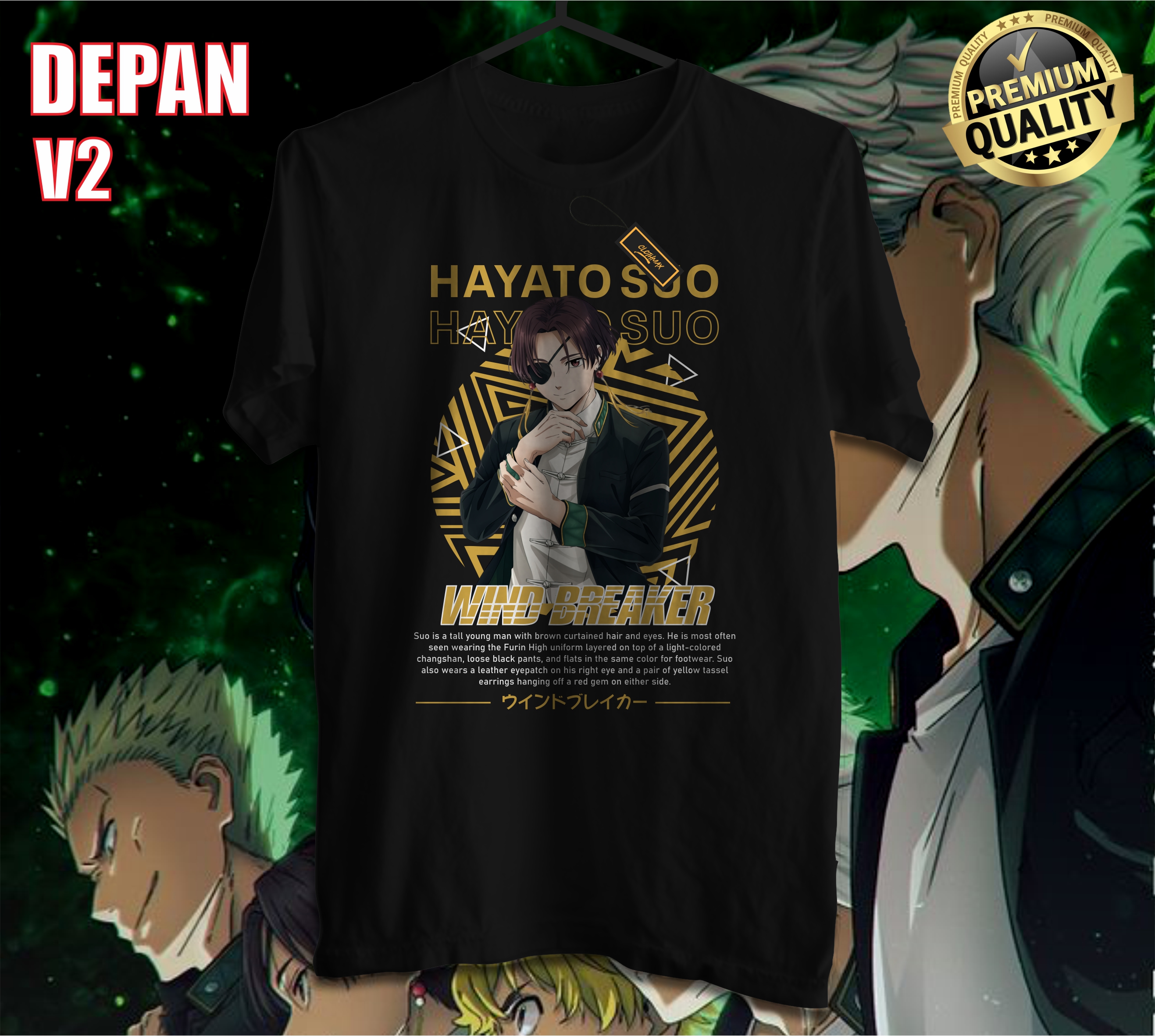 Kaos Tshirt Baju Anime Wind Br - Windbreaker Anime Merchandise ulasan dan harga