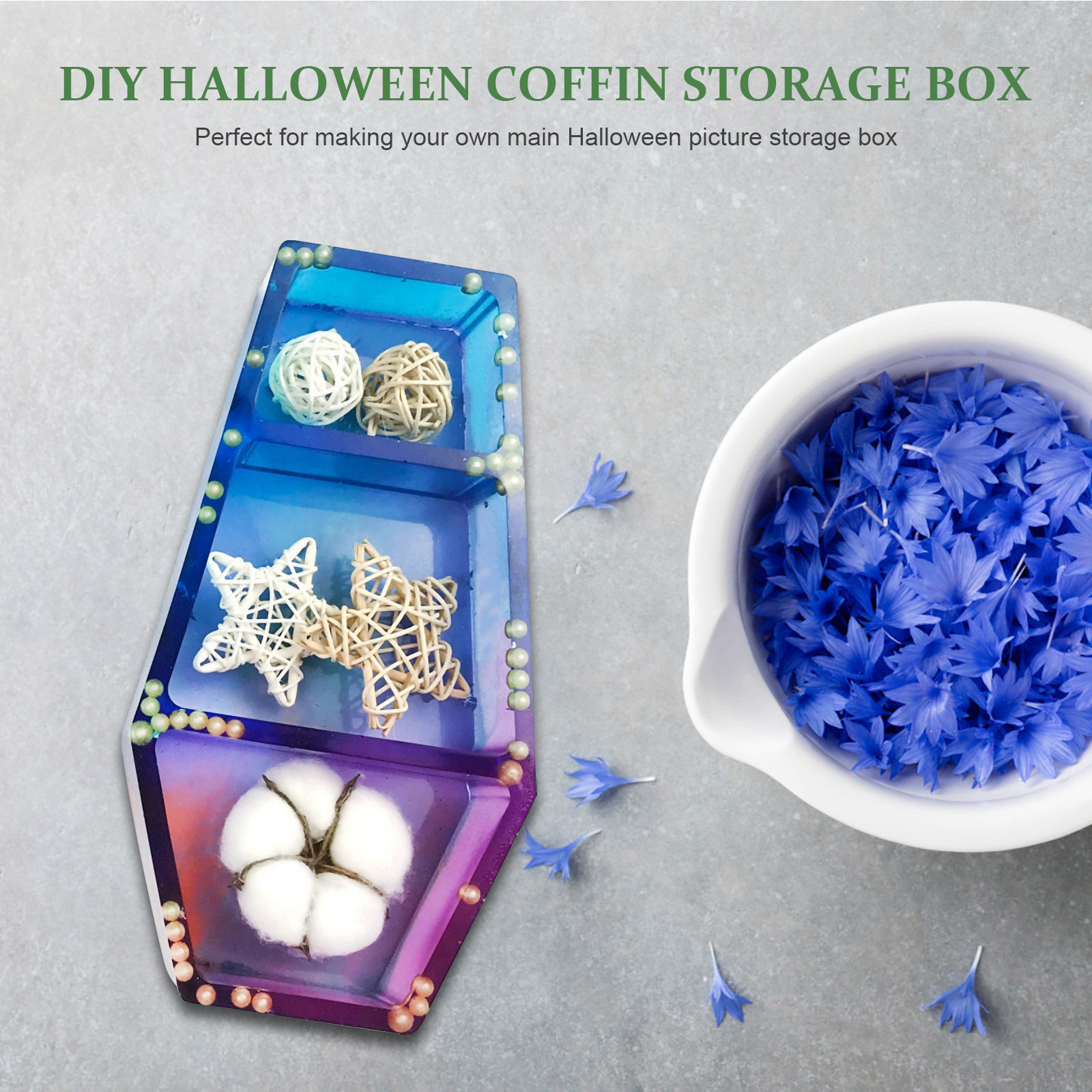 Halloween Coffin Shape Silicon - Figure Display Box ulasan dan harga