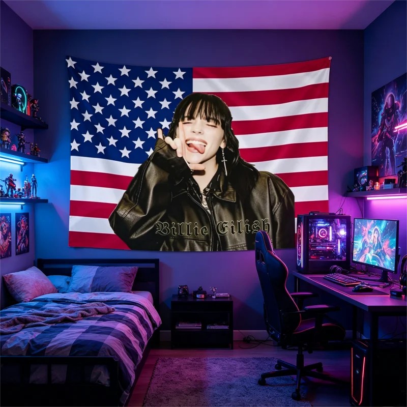 VIKAMA Billie Eilish Tapestry  - Wall Scroll Tapestry ulasan dan harga