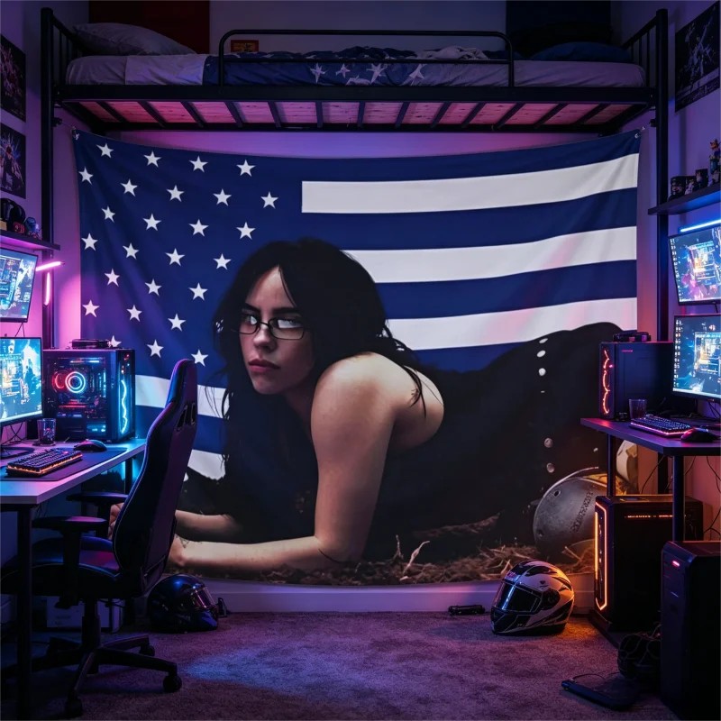 VIKAMA Billie Eilish Tapestry  - Wall Scroll Tapestry ulasan dan harga