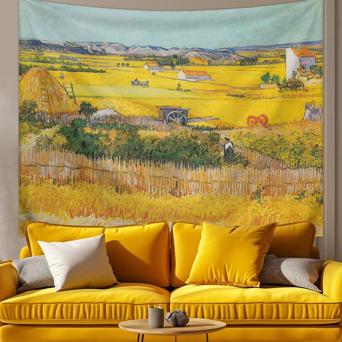 1pc Van Gogh's vintage oil pai - Wall Scroll Tapestry ulasan dan harga