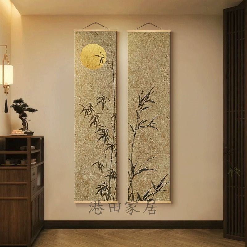 Japanese Zen Bamboo Vertical T - Wall Scroll Tapestry ulasan dan harga