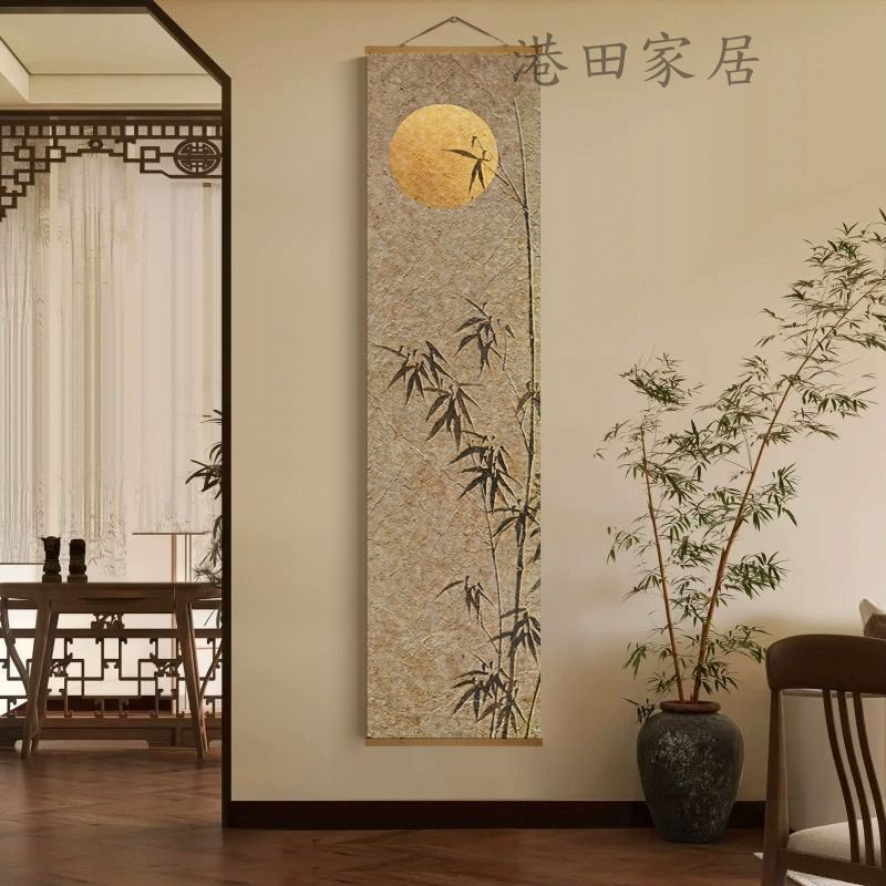 Japanese Zen Bamboo Vertical T - Wall Scroll Tapestry ulasan dan harga