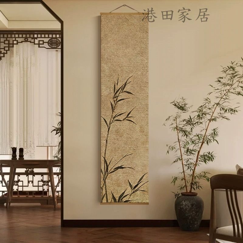 Japanese Zen Bamboo Vertical T - Wall Scroll Tapestry ulasan dan harga