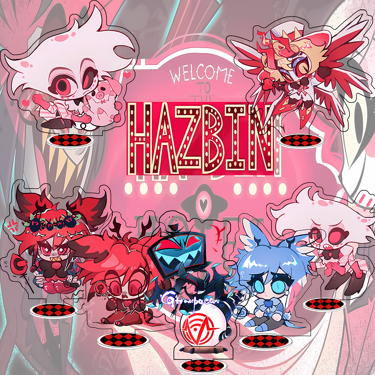 Hazbin Hotel 10cm Acrylic Stan - Premium Anime Merchandise ulasan dan harga
