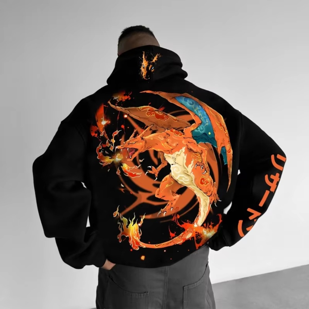 Pokemon Hoodie Charizard Print - Anime Merchandise Store Japan ulasan dan harga